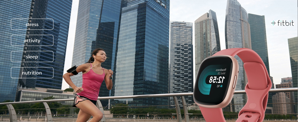 fitbit running girl