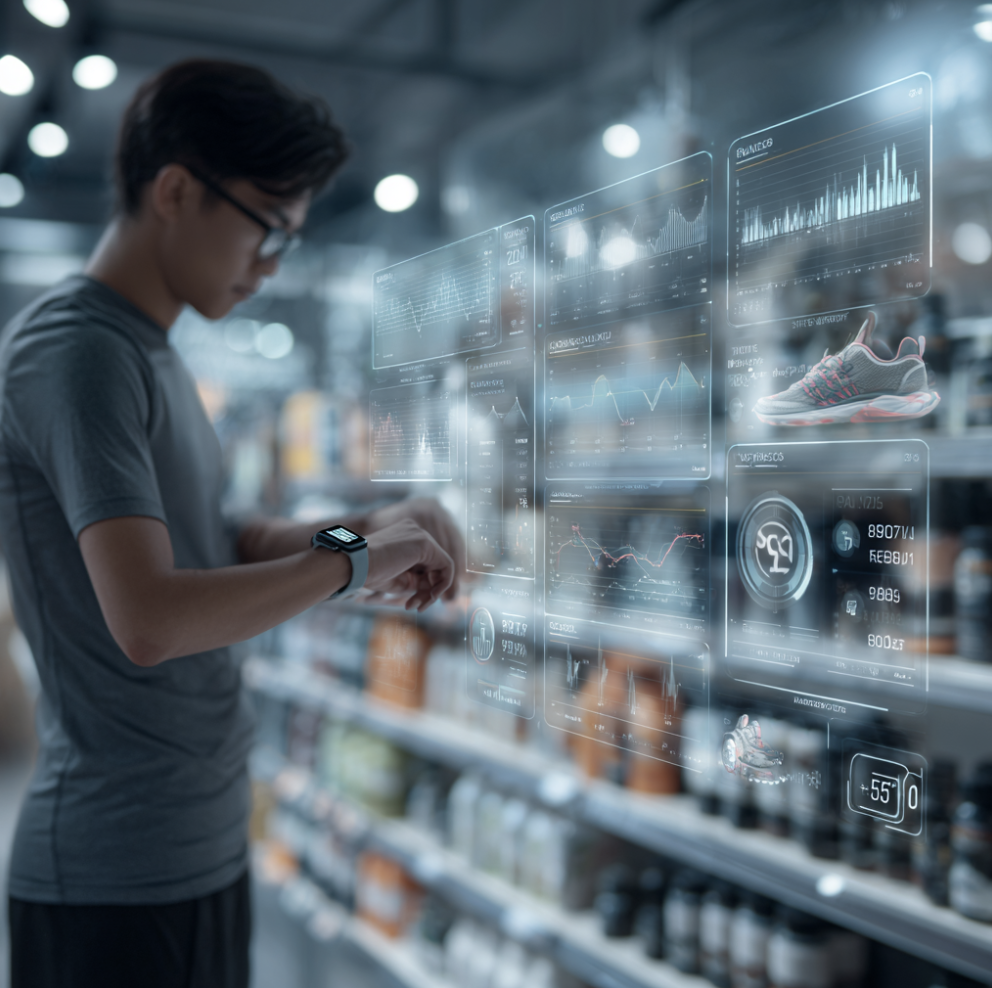 Smartwatch wearing shopper